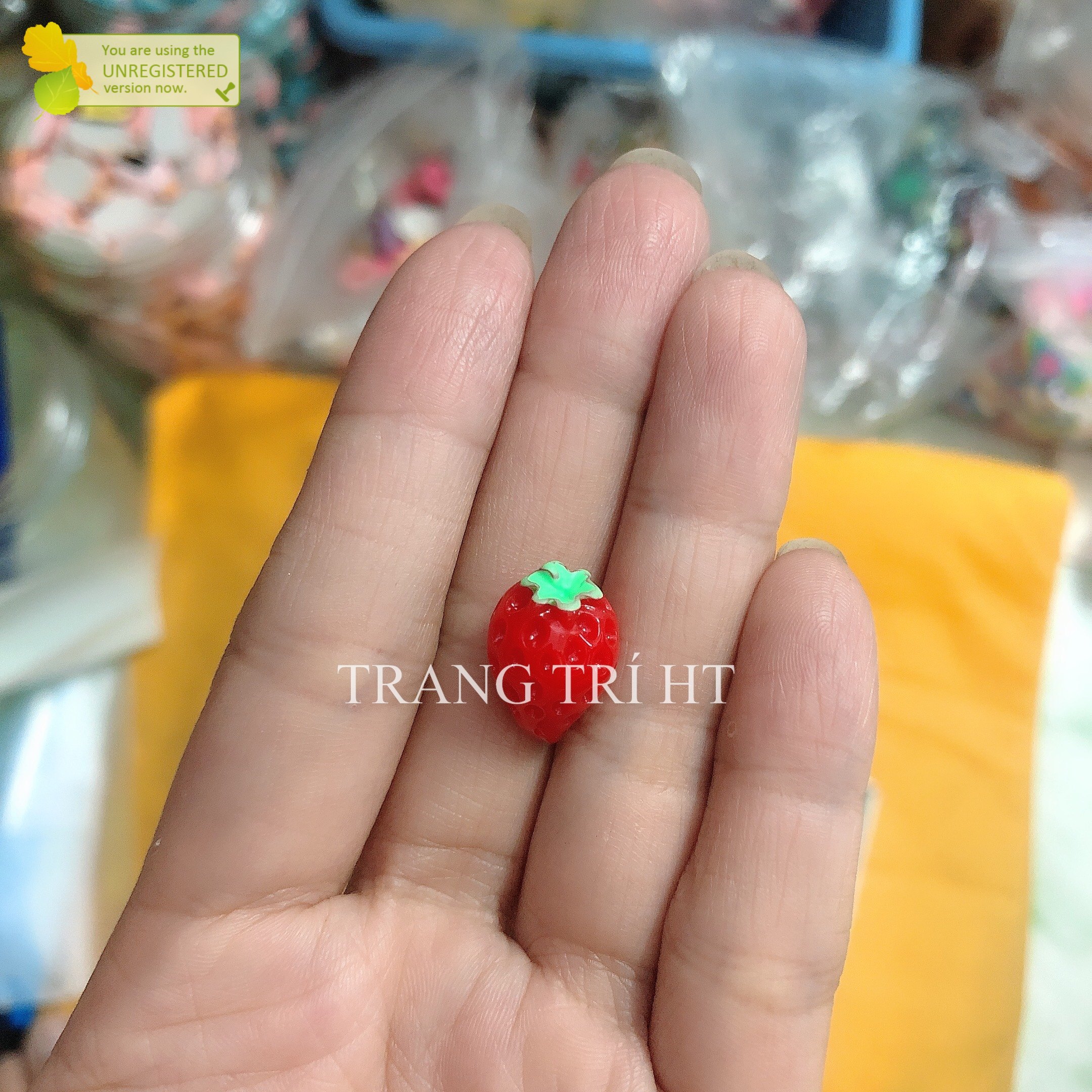 Charm Slime Cà Chua Dâu Tây Cam Vàng Trái Cây Loại Nhỏ Phụ Kiện Trang Trí [1 cái ]