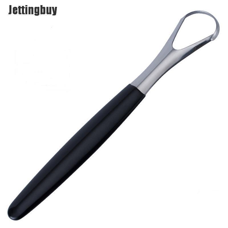 Jettingbuy Tongue Scraper Stainless Steel Oral Tongue Cleaner Medical Mouth Brush Reusable