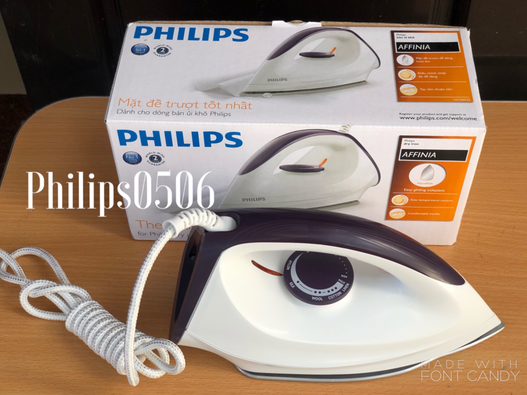 Bàn Ủi Khô Philips GC160-Made in indonexia