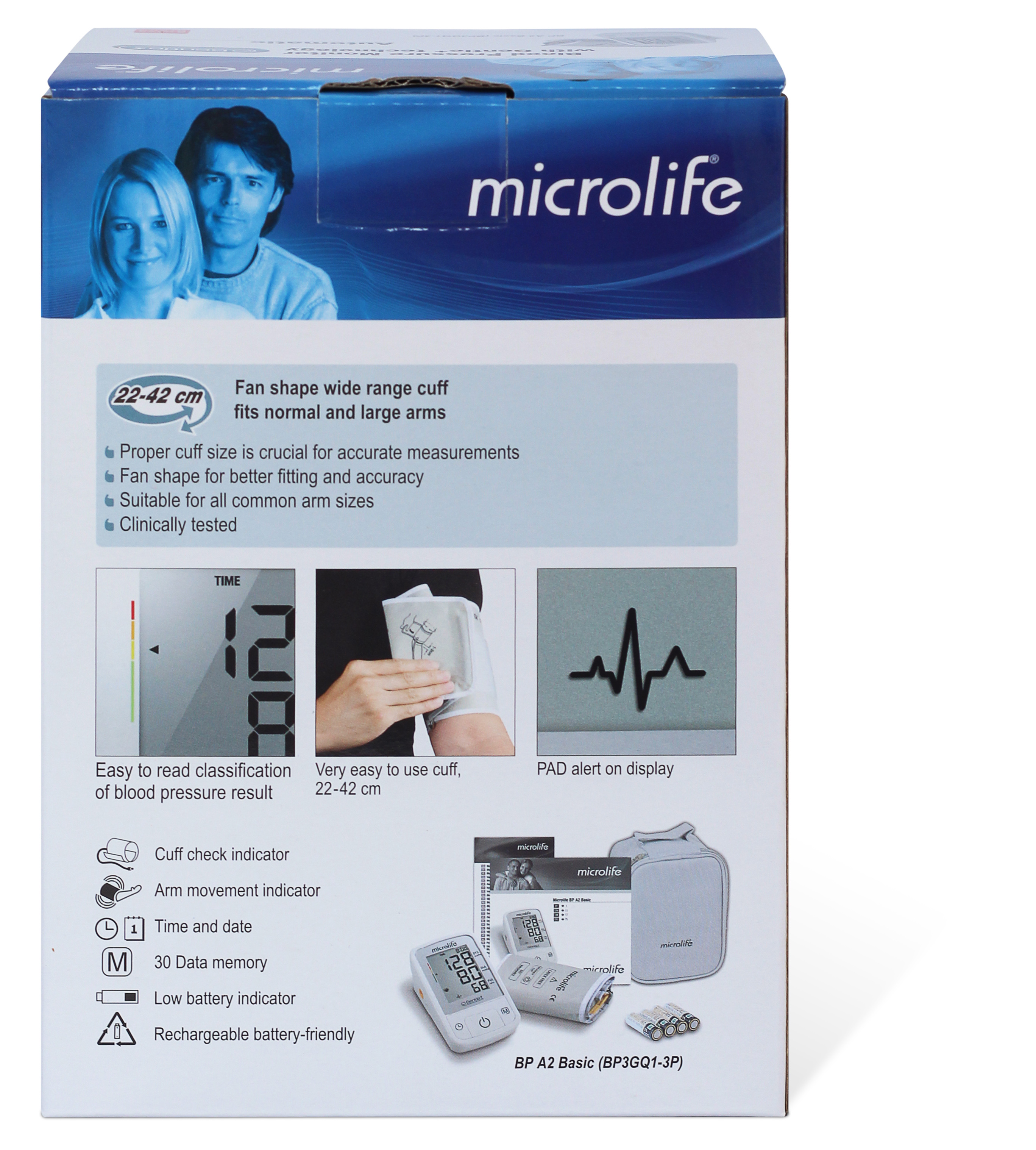 Máy Đo Huyết Áp Microlife A2 Basic, Đo Huyết Áp Nhịp Tim, Dễ Dùng, Bảo Hành 5 Năm
