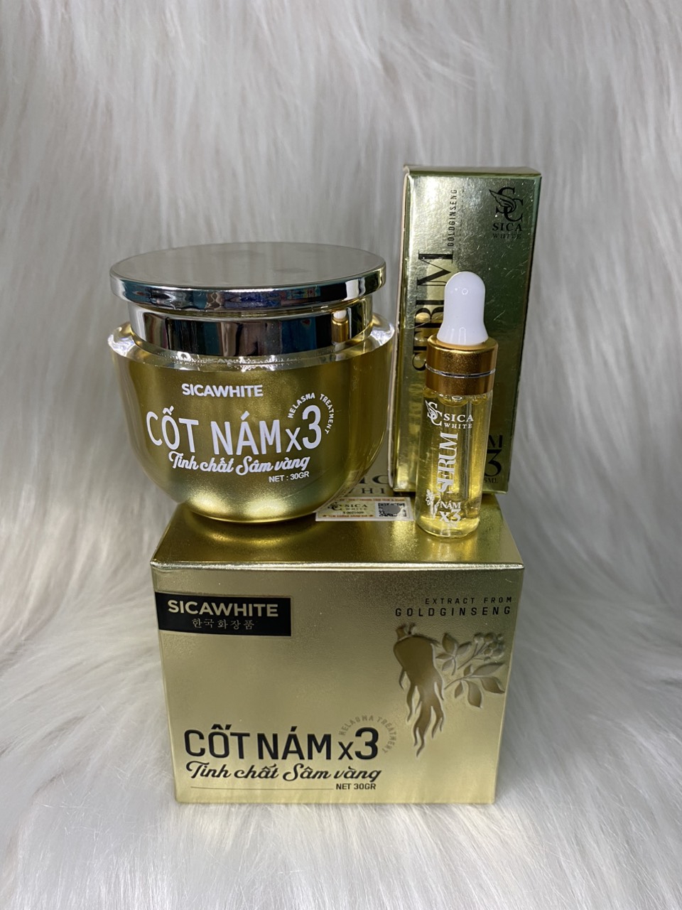 Kem Cốt Nám X3 (30g) Tặng 1 Serum Cốt Sâm (5ml)