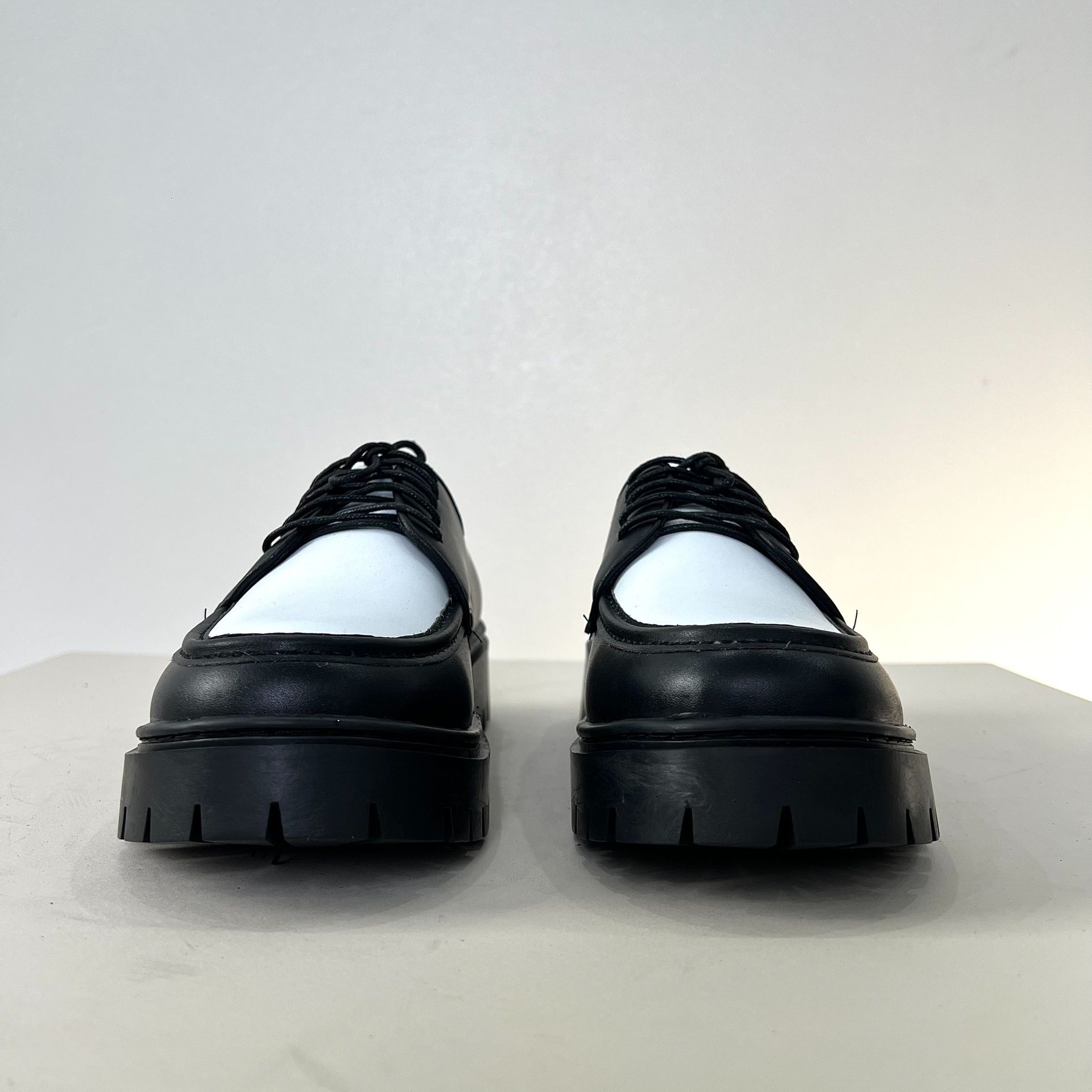 Chunky Derby Black White, giày Chunky Derby Nam Đen Trắng D04