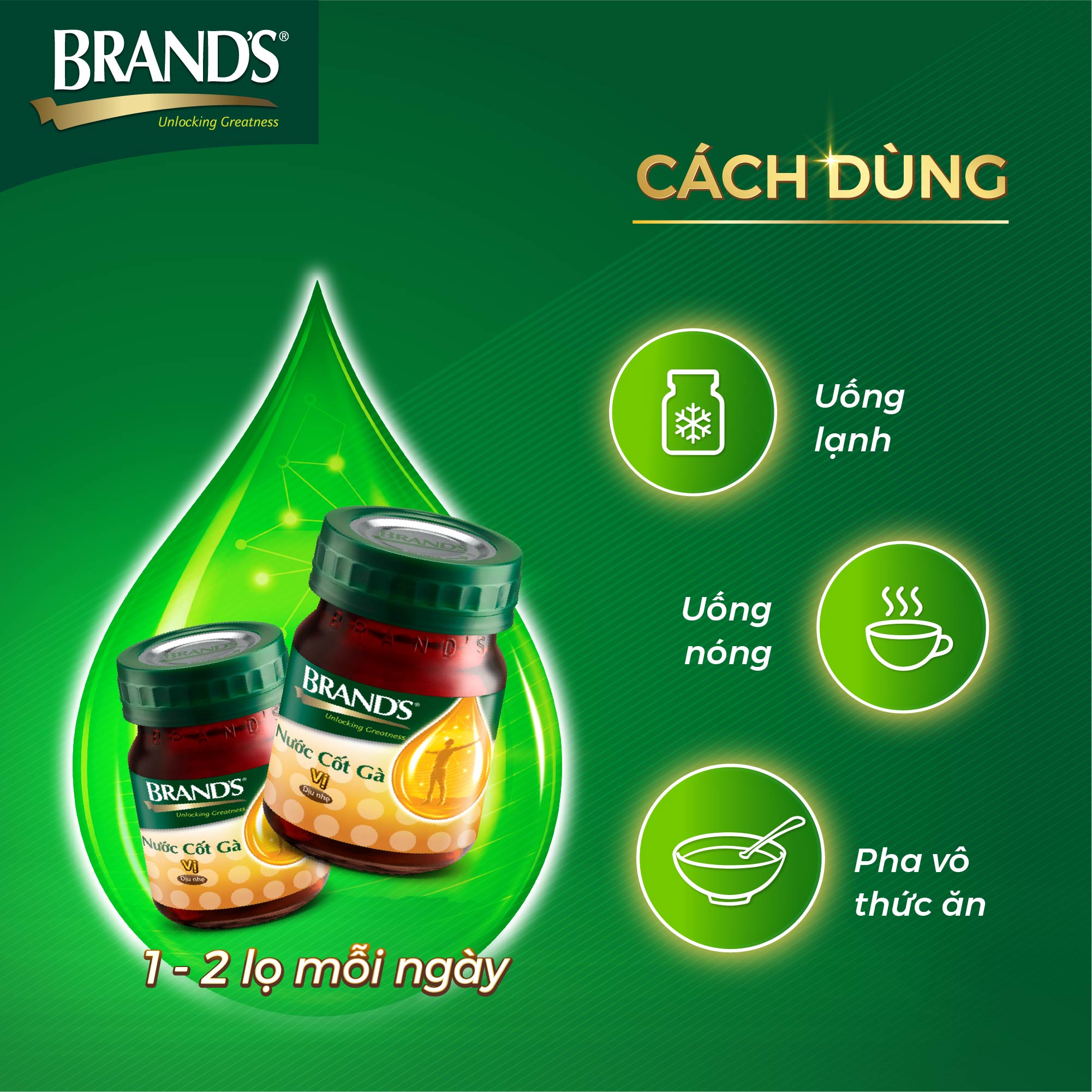 Combo 3 Hộp 6 Chai Nước Cốt Gà BRAND'S Vị Dịu Nhẹ (42ml/Chai)
