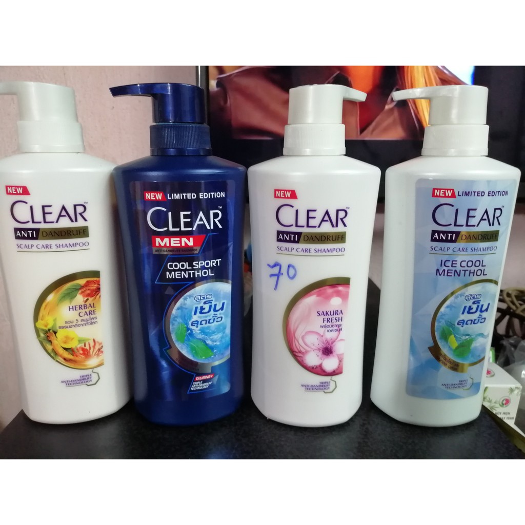 Dầu Gội Đầu Clear Thái Lan Chai 480ml