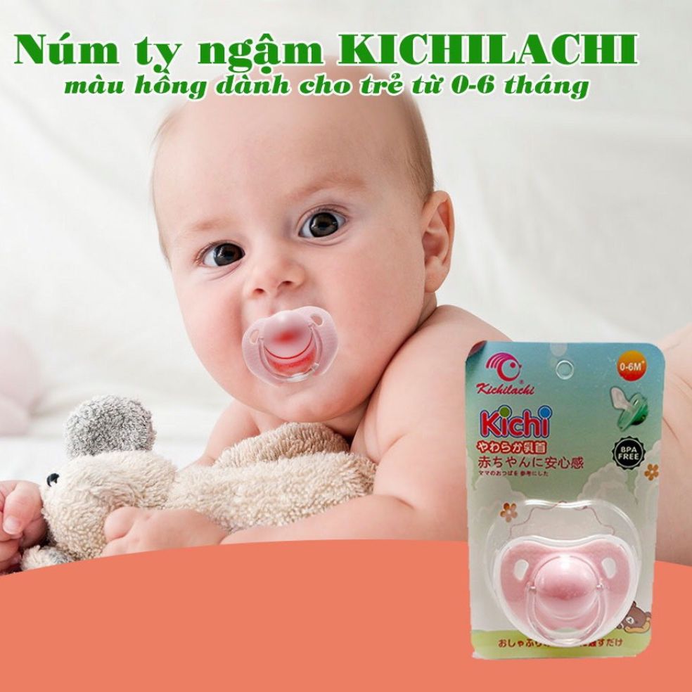 Núm ti giả, núm ti giả silicon kichilachi cho bé