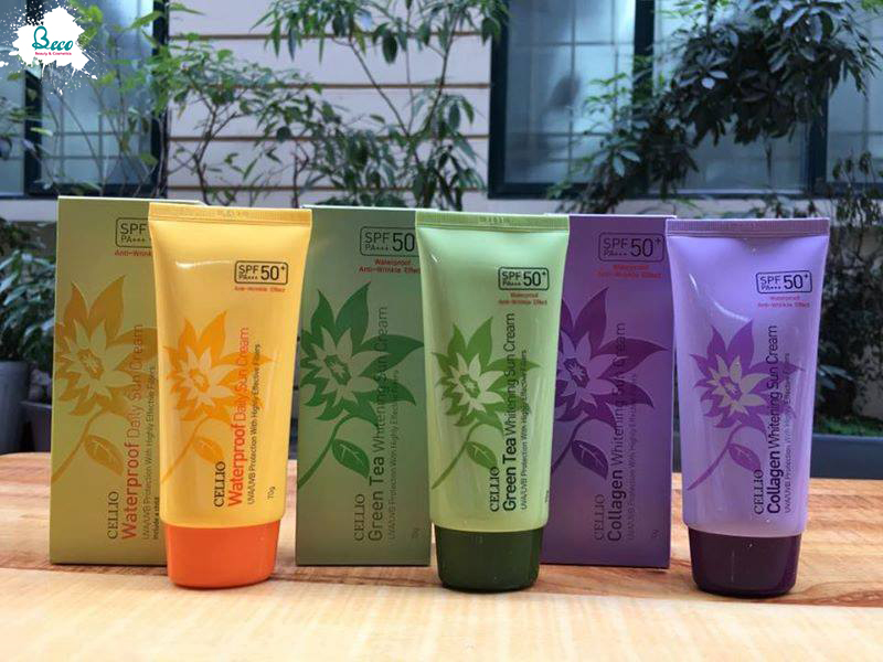 Kem Chống Nắng Cellio SPF 50+ PA+++ Vàng