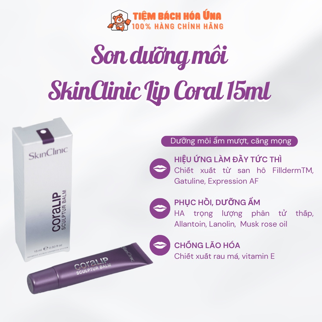 Son dưỡng môi SkinClinic CoraLIP Scuptur Balm 15ml - Tiệm bách hóa Ú na