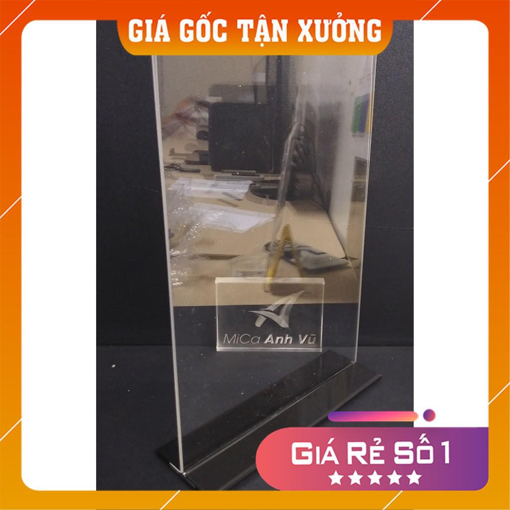 [Giá Gốc Tận Xưởng] Combo 3 Bảng Menu Thực Đơn Mica A4 Dọc Đế Các Màu