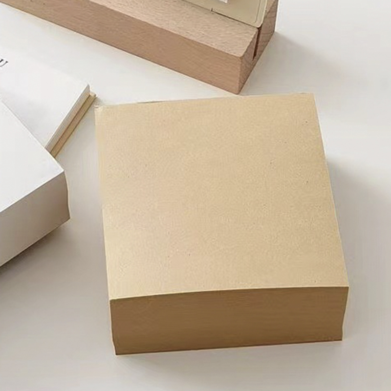 Set 400 tờ note giấy ghi chú màu kraft trơn 10x10cm đơn giản ghi chép trang trí NO10