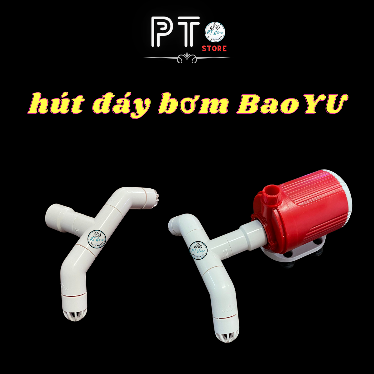 Bộ Hút Đáy Bể Cá 2 Đầu Cho Bơm Baoyu