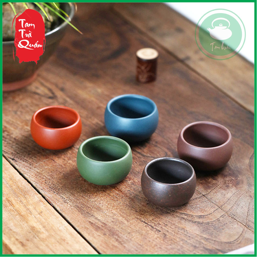 Chén trà tử sa Nghi Hưng 55ml ( nhiều màu )