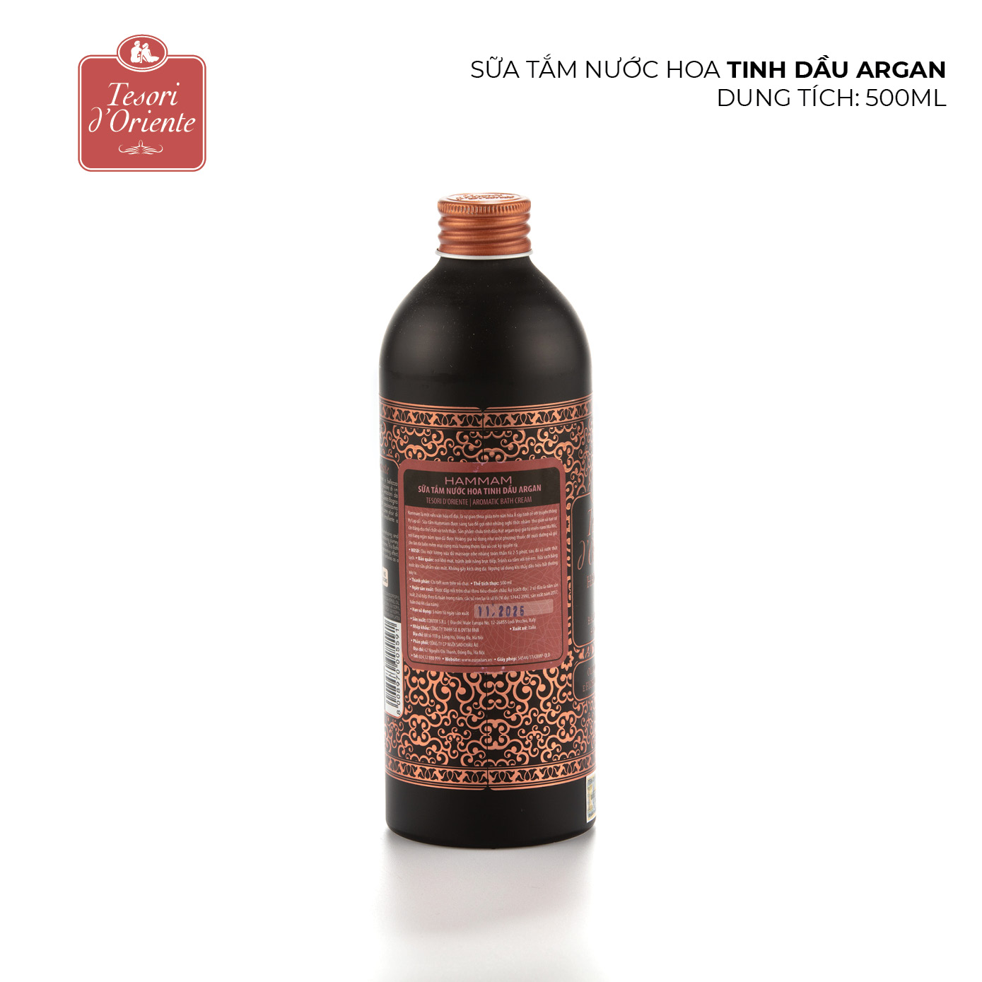 Sữa tắm Tesori d'Oriente Hammam Tinh Dầu Argan 500ml