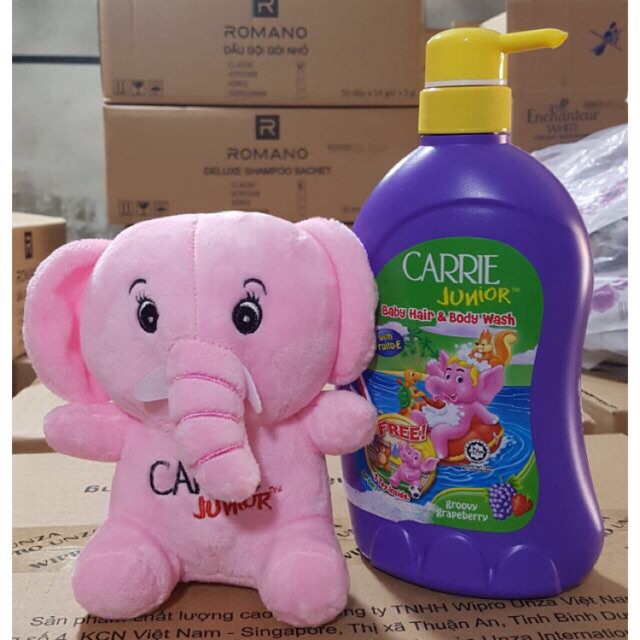Sữa Tắm Gội Trẻ Em Carrie Junior 700g (Tặng Gấu)