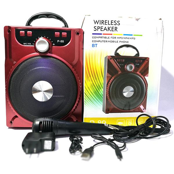 Loa Bluetooth Karaoke Xách Tay Di Động P88 (Tặng Kèm Mic)