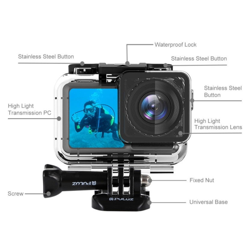 [HCM]Vỏ Chống Nước Cho Camera DJI Osmo Action PULUZ 61m
