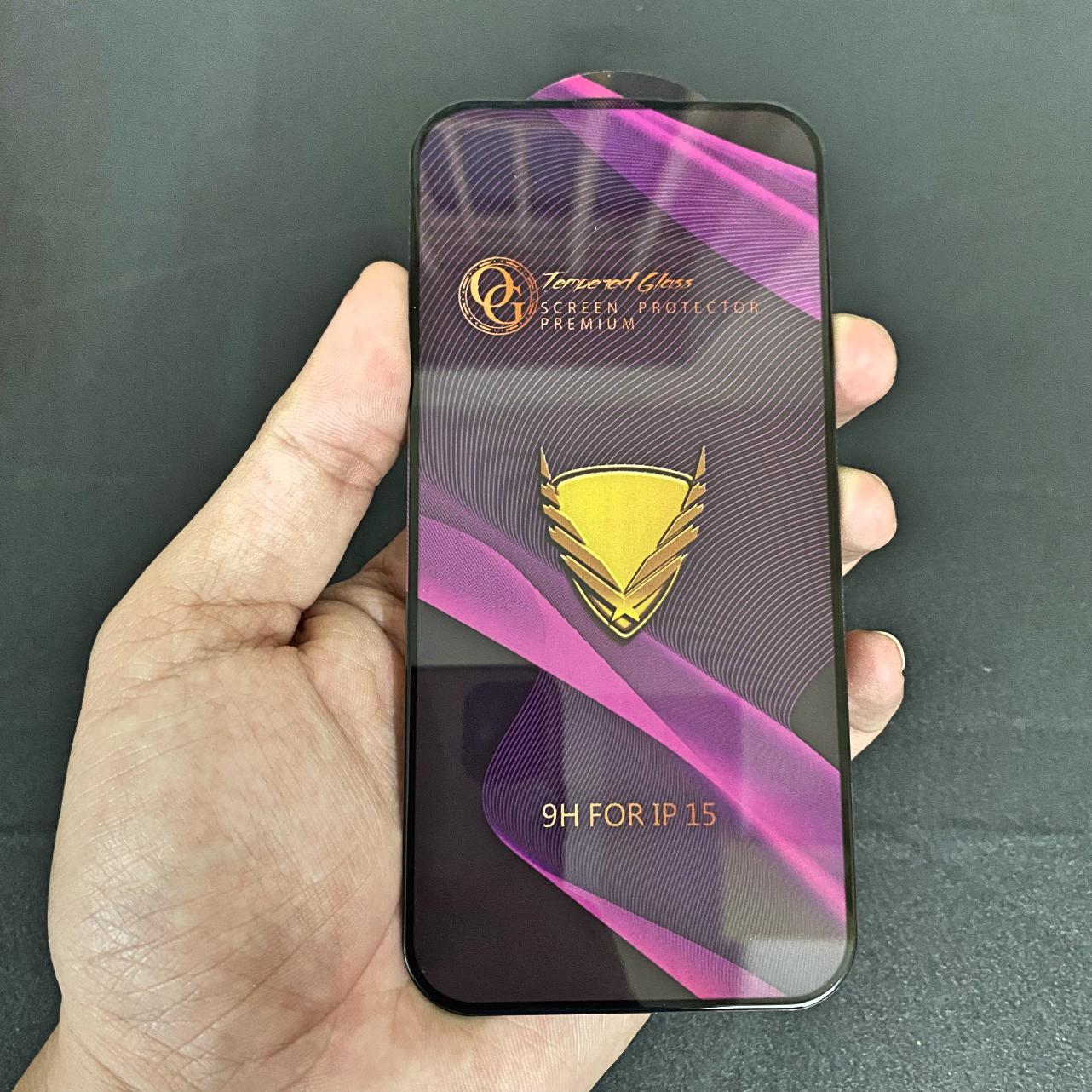 Dán Cường Lực Full Màn Hình OG iPhone 15 - 15 Plus - 15 Pro - 15 Pro Max