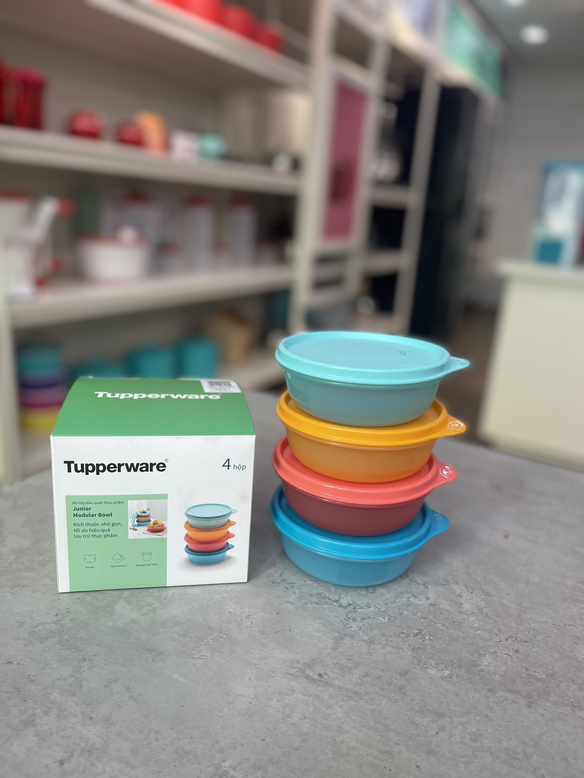 Bộ hộp bảo quản thực phẩm Junior Modular Bowl 300ml (4 hộp) - Tupperware