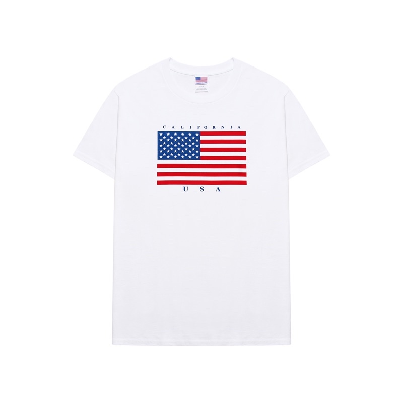 American Pie - Áo thun cờ Mỹ tay lỡ