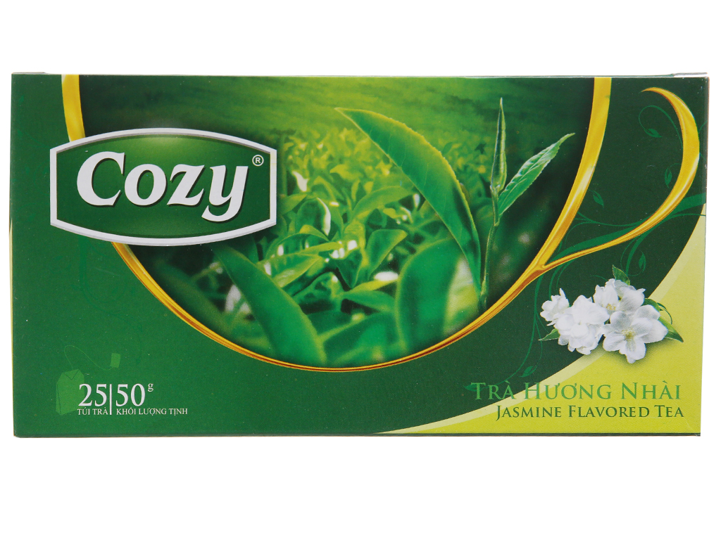 Trà Cozy hương nhài, sen, trà xanh thái nguyên hộp 50g
