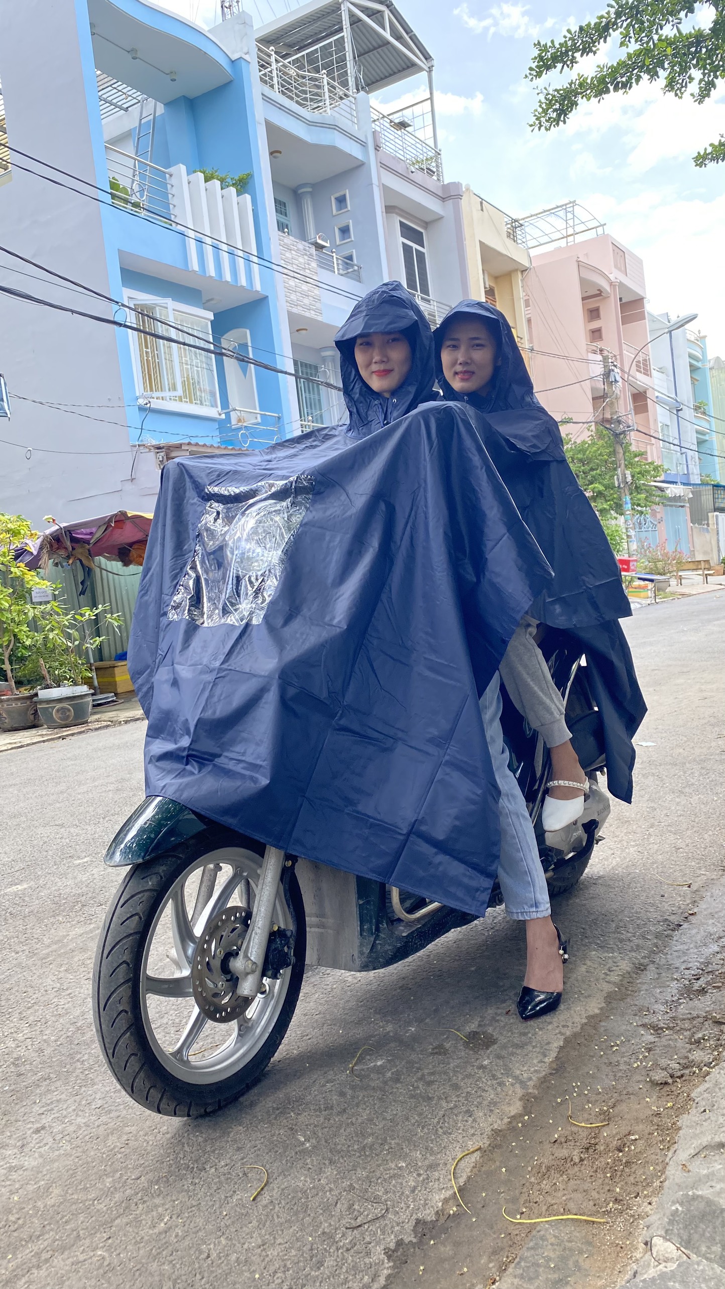 ÁO MƯA VẢI DÙ 2 ĐẦU KHỔ LỚN