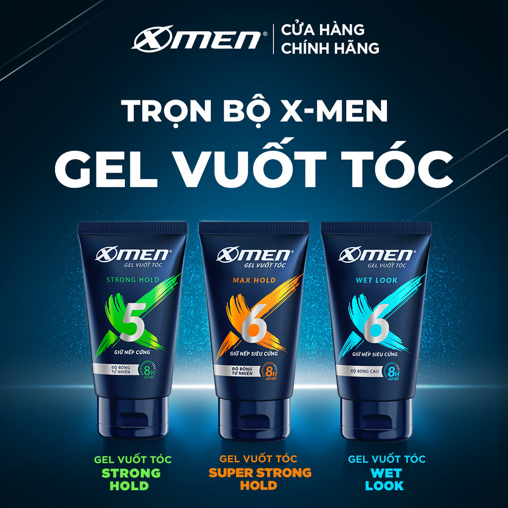 Gel vuốt tóc X-men Cứng tóc 150g - Strong Hold