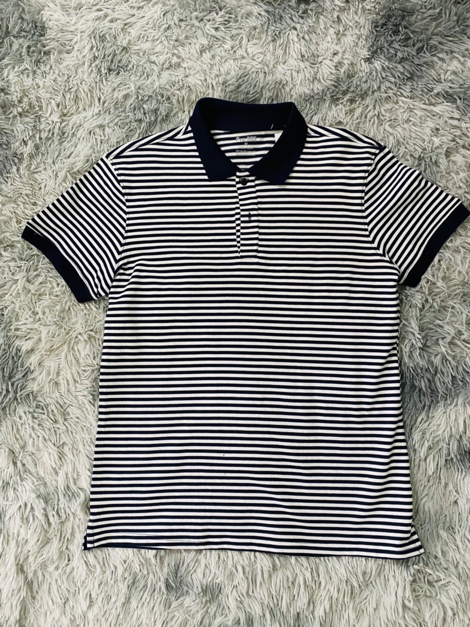 Áo Phông Nam Cổ Polo Kẻ Ngang