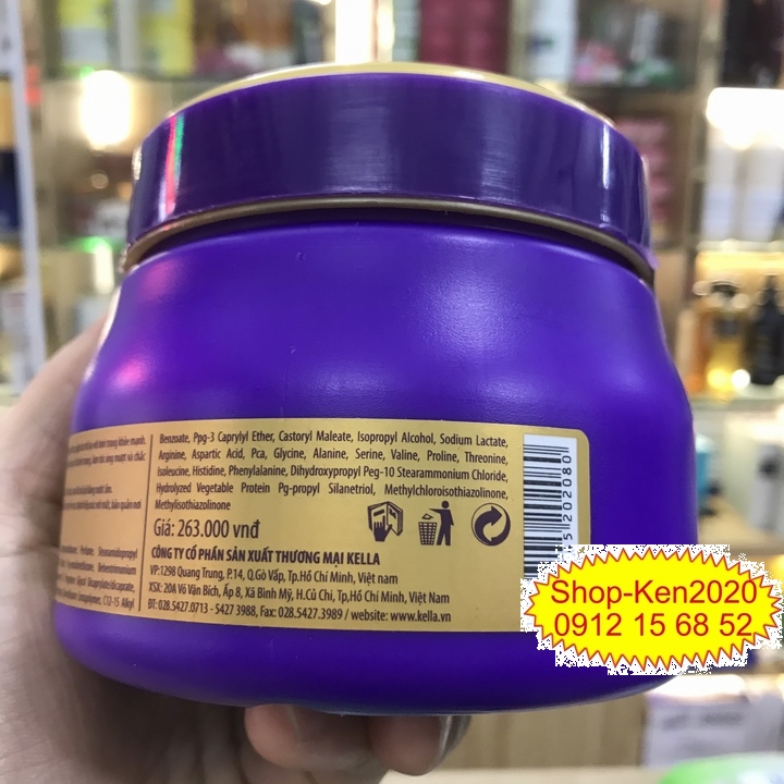Kem hấp tóc Lacei Nourish Hair Mask 500ml (Tím - vàng)