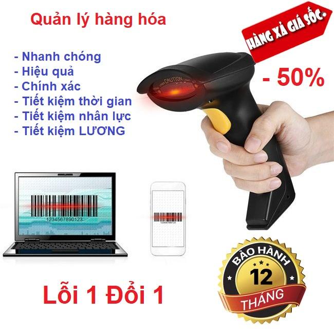 Máy bắn mã vạch, quét mã vạch không dây cầm tay, Cách quản lý hàng hóa hiệu quả, Đầu đọc mã vạch Nhanh Nhậy Chính xác, TOP thiết bị mã vạch Tốt Bán chạy nhất hiện nay Giá Xả kho -50% Áp dụng Cả Nước