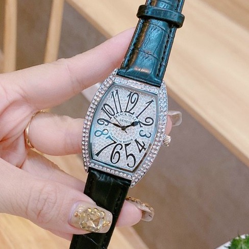 Siêu Phẩm Đồng hồ nữ Franck muller full đá dây da cao cấp