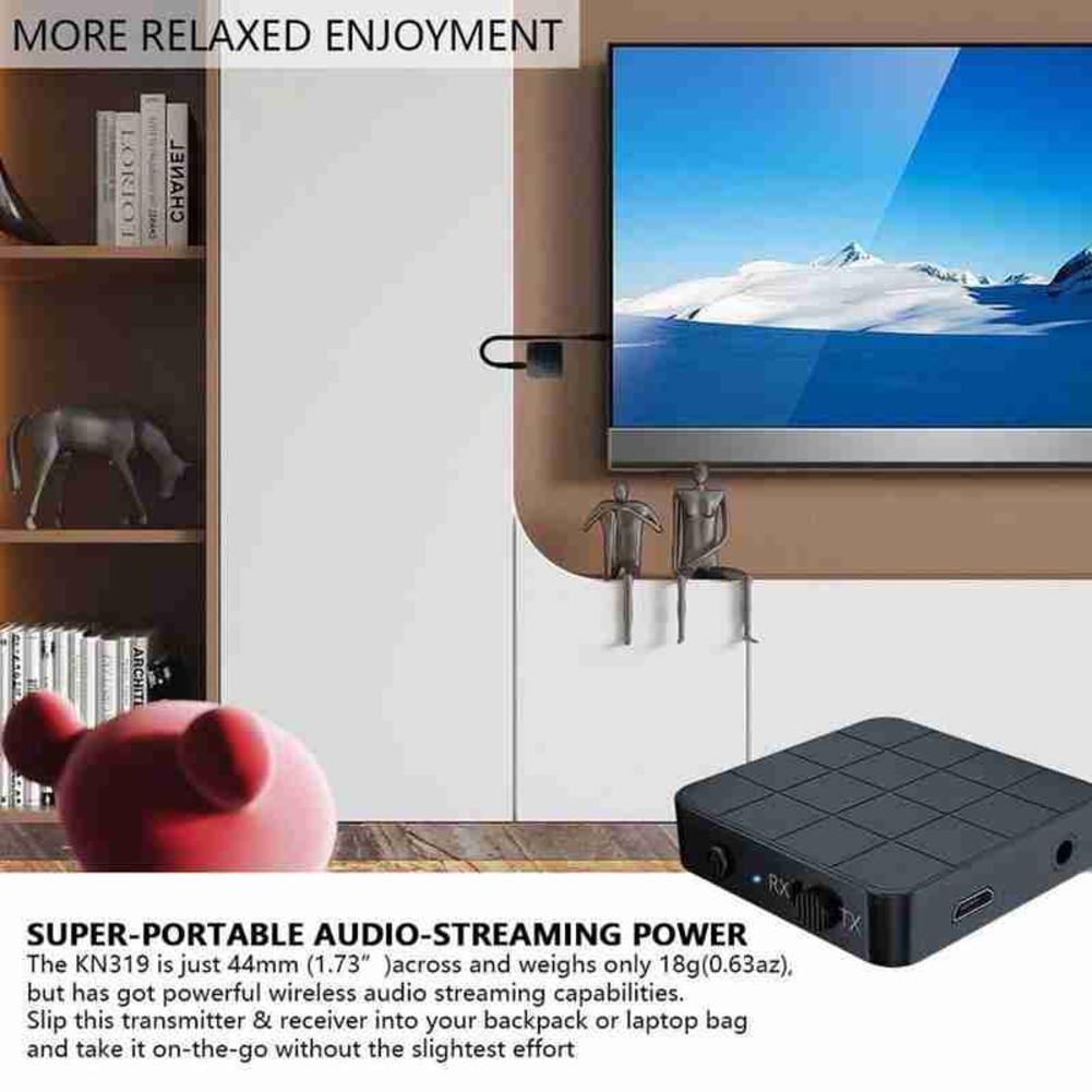 2In1 Bluetooth 5.0 Wireless Audio Transmitter Receiver and Aux Rca Connectivity Durable Practical Mp3 Stable Adapter Hifi M2I3