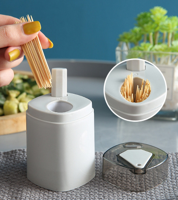Hộp đựng tăm tự động bật thông minh , lọ đựng tăm - hũ đựng tăm xỉa răng tự động