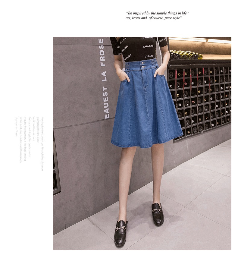 Chân váy jean chữ A Quảng Châu size S - 3XL nữ CV170