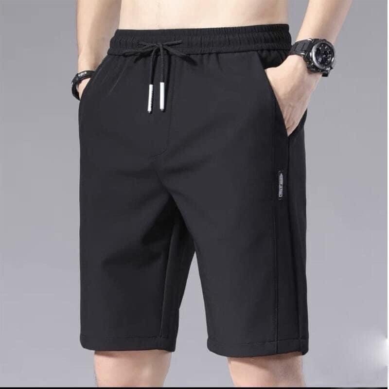 Quần short túi khóa mặc mát vải thun co giãn