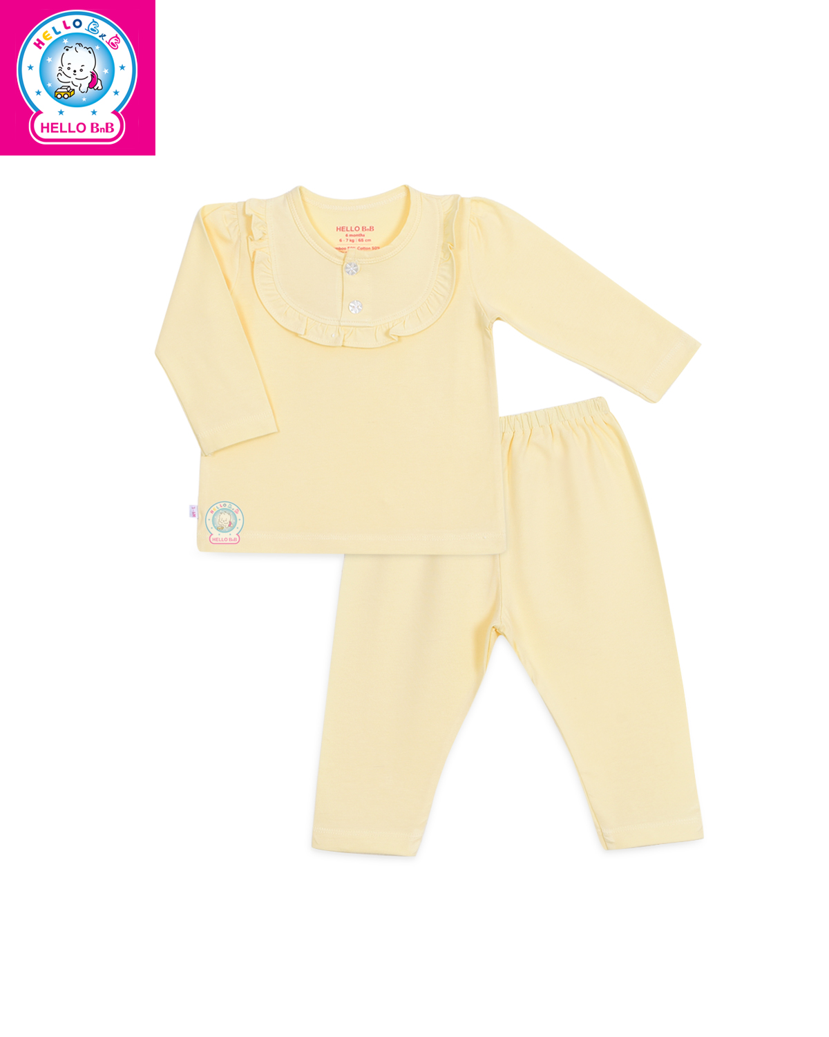 Bộ Dún Bèo Dài Thun Bốn Chiều  BA1565 - HELLO BnB (hình in ngẫu nhiên)
