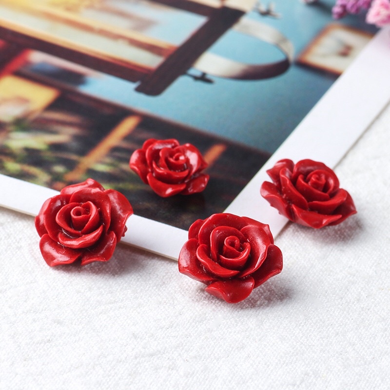 Charm hoa hồng chu sa - kl085