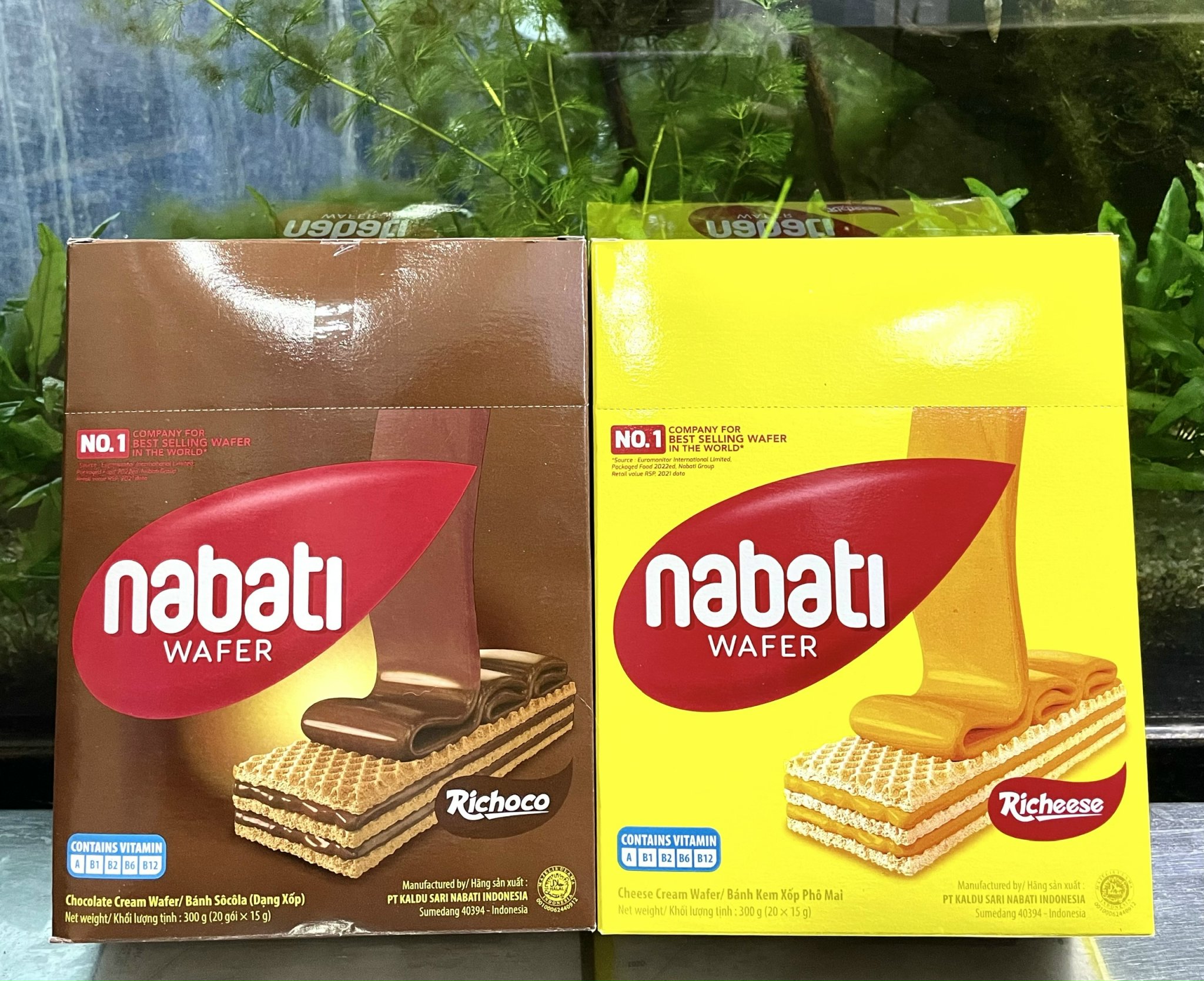 Bánh Sôcôla (Dạng Xốp) Richoco Nabati Chocolate Cream Wafer (Hộp 20 thanh x 15g)