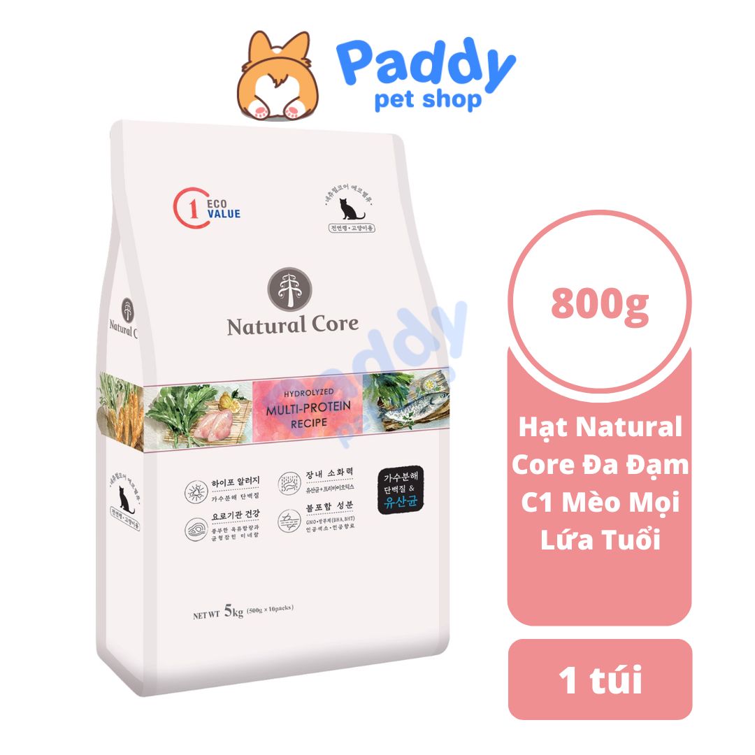 Hạt Cho Mèo Mọi Lứa Tuổi Đa Đạm Natural Core ECO C1