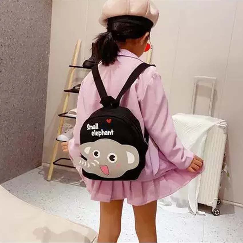 Balo Mầm Non Cho Bé - Balo Họa Tiết Voi Kute Màu Sắc Dễ Thương