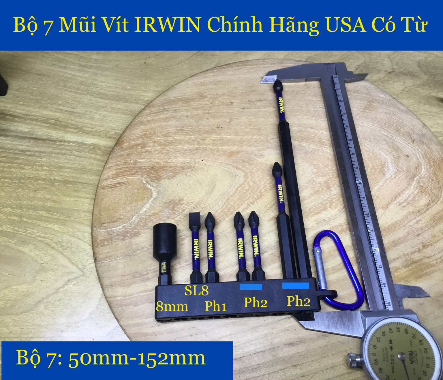 Bộ 7 Mũi Vít IRWIN Chính Hãng USA Có Từ
