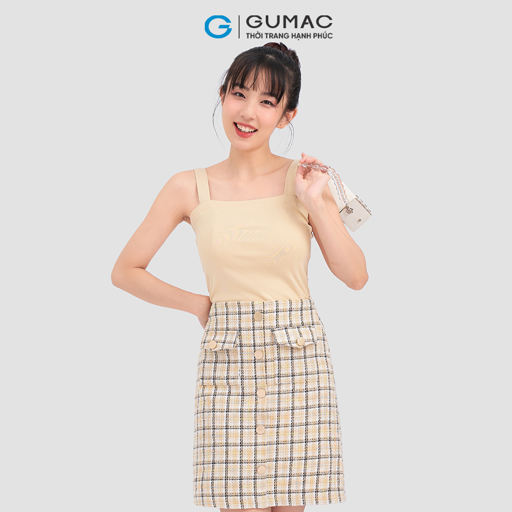 Chân váy phối nút VC12069 thời trang GUMAC