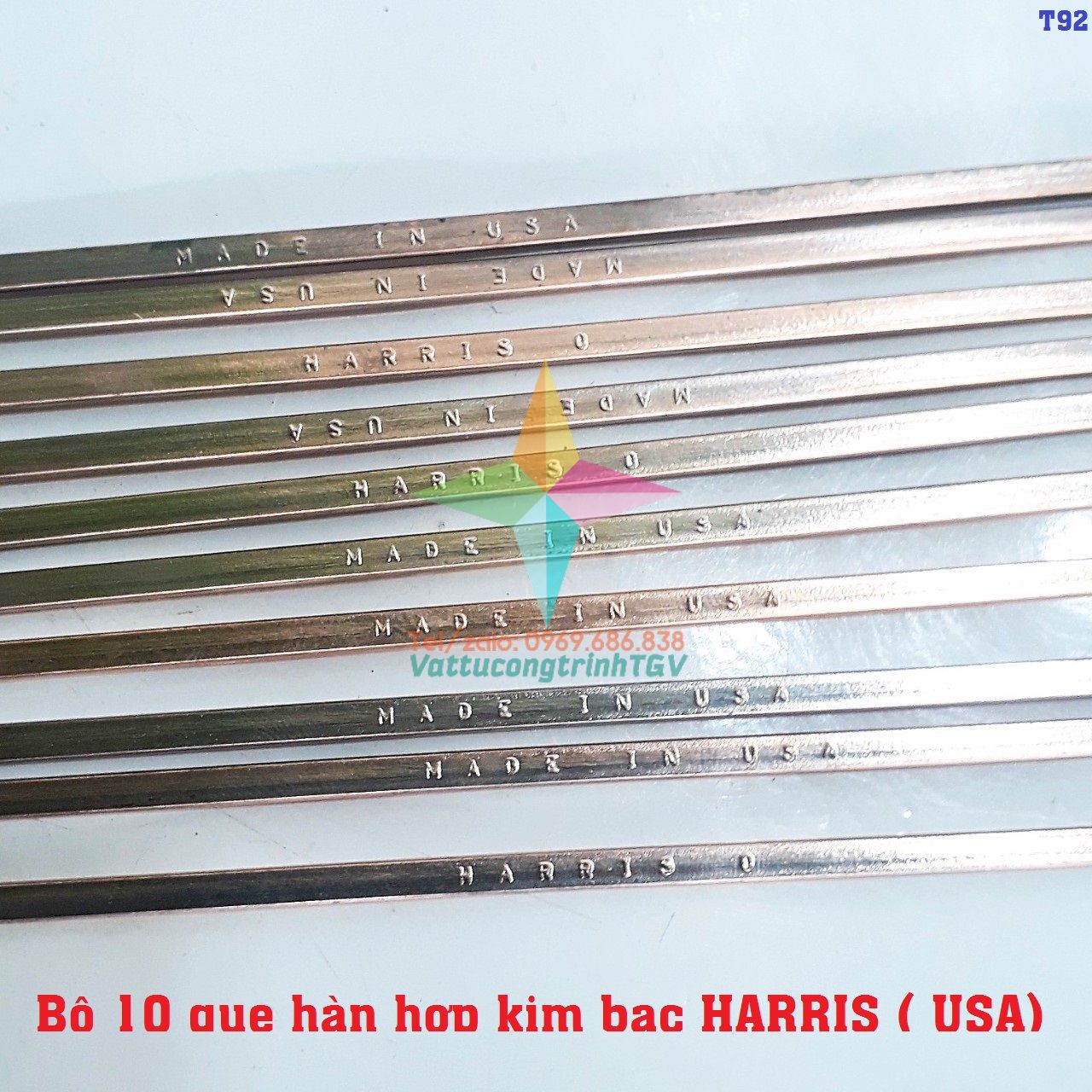 Set 10 que hàn hợp kim bạc HARRIS - USA ( 150g)