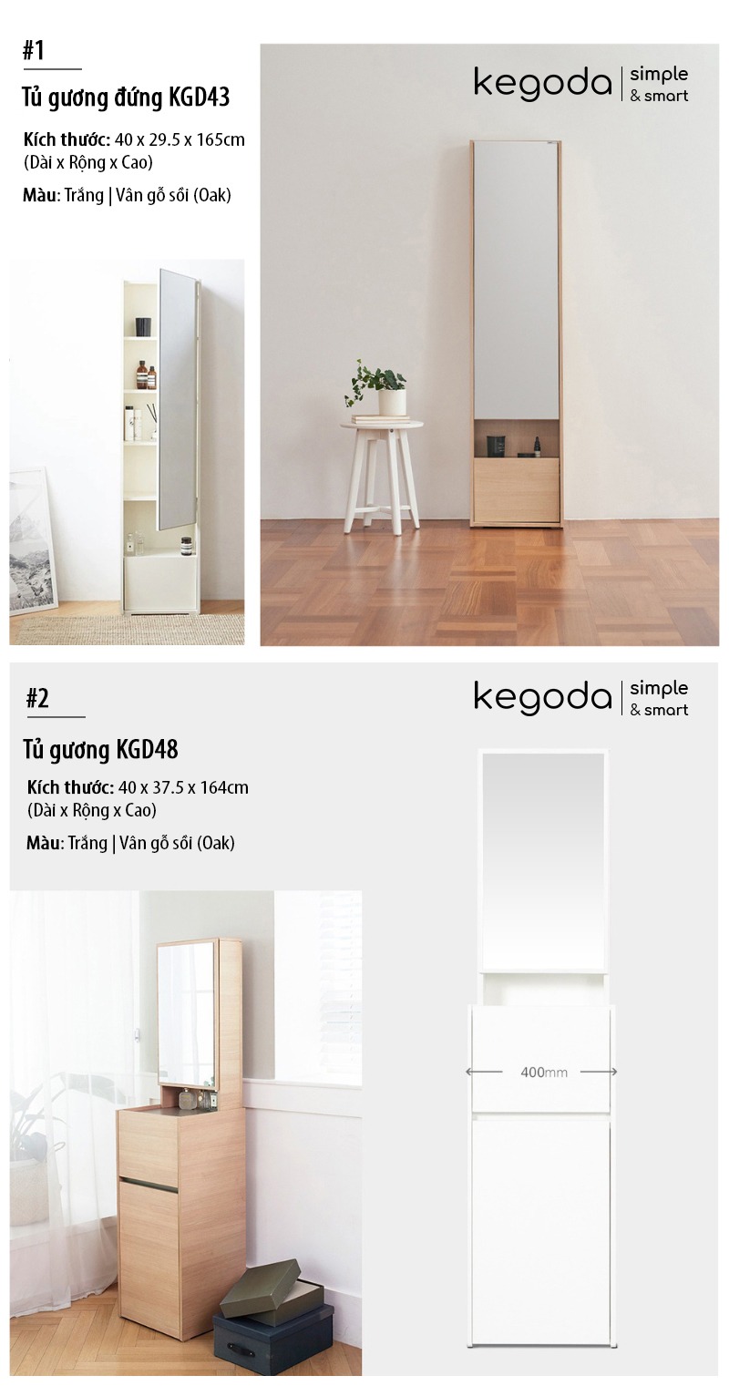 [Sản phẩm hoàn thiện] 4 Mẫu Tủ Bàn Phấn Trang Điểm Decor Có Gương Soi Đơn Giản Mà Đẹp KEGODA