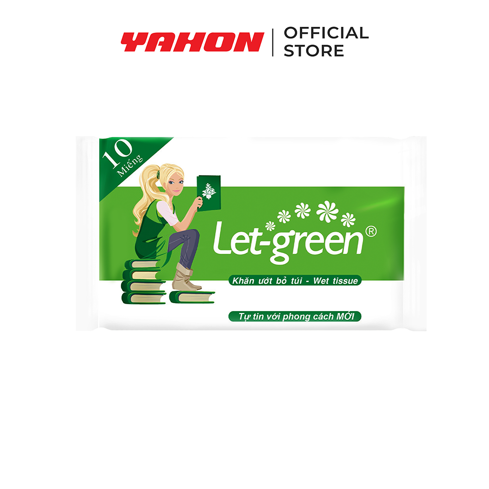 Combo 12 Bao Khăn Ướt Bỏ Túi LET-GREEN 10 Miếng/Bao