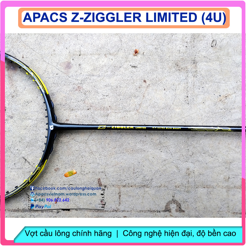 Vợt cầu lông Apacs Ziggler Limited - 4U - Thân siêu nhỏ, đánh siêu đã