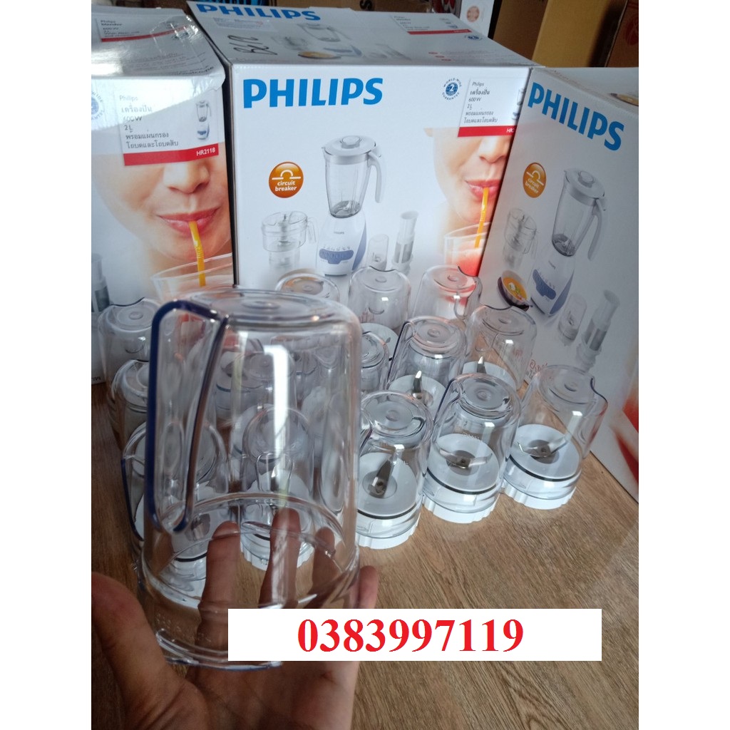Cối xay ly xay khô Philips HR2115 HR2116 HR2118
