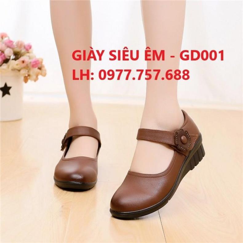 Giày đi bộ giày nữ 3p cho người trung niên ngoại cỡ người mập giá rẻ