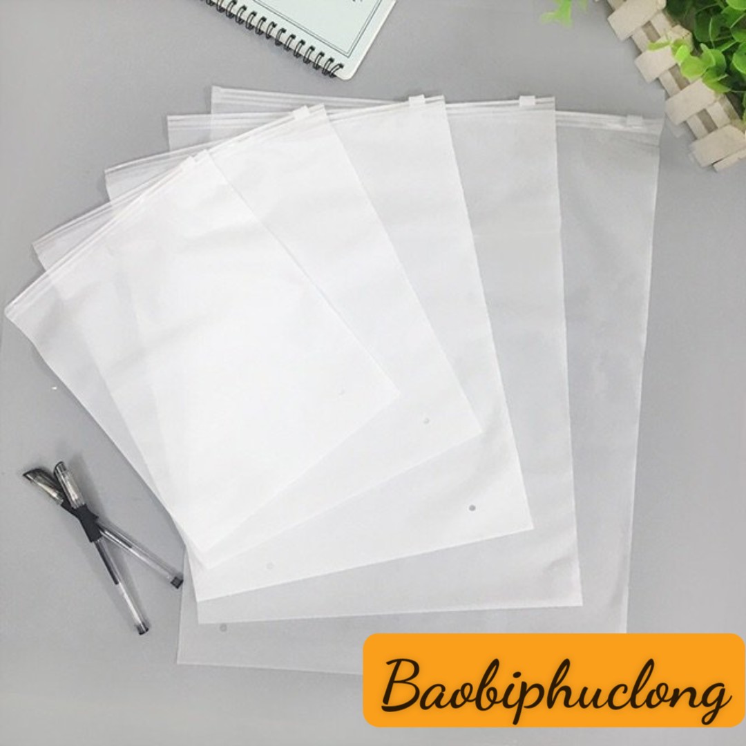500gr túi zip khóa kéo mờ đựng quần áo