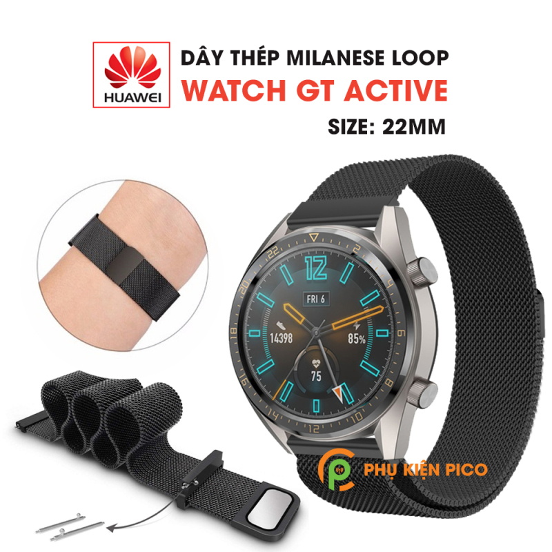 Dây đồng hồ Huawei Watch GT Active Milanese Loop 22mm bằng thép không gỉ có khóa nam châm – Dây thép Milanese 22mm