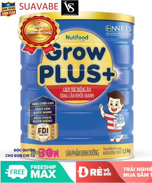 Sữa bột Nuti Grow Plus + 1.5kg (Xanh)