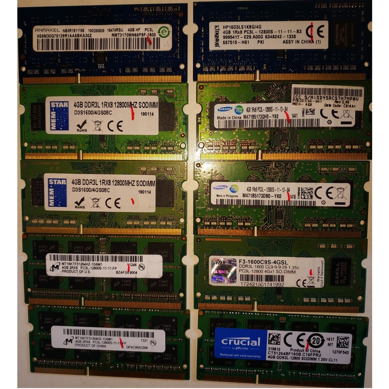 Ram tháo máy DDR3 4G Bus 1600
